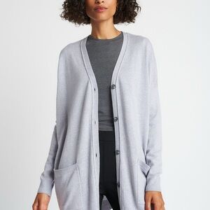 Women's Light Gray Cardigan Sweater
